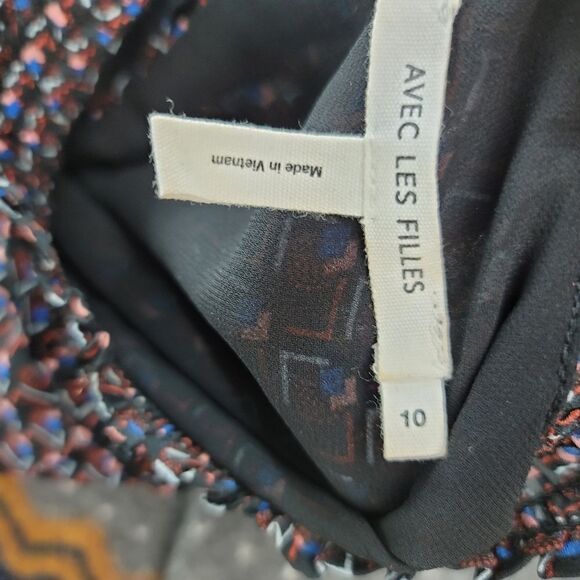 Avec les filles patterned long sleeve mini dress - Picture 5 of 13